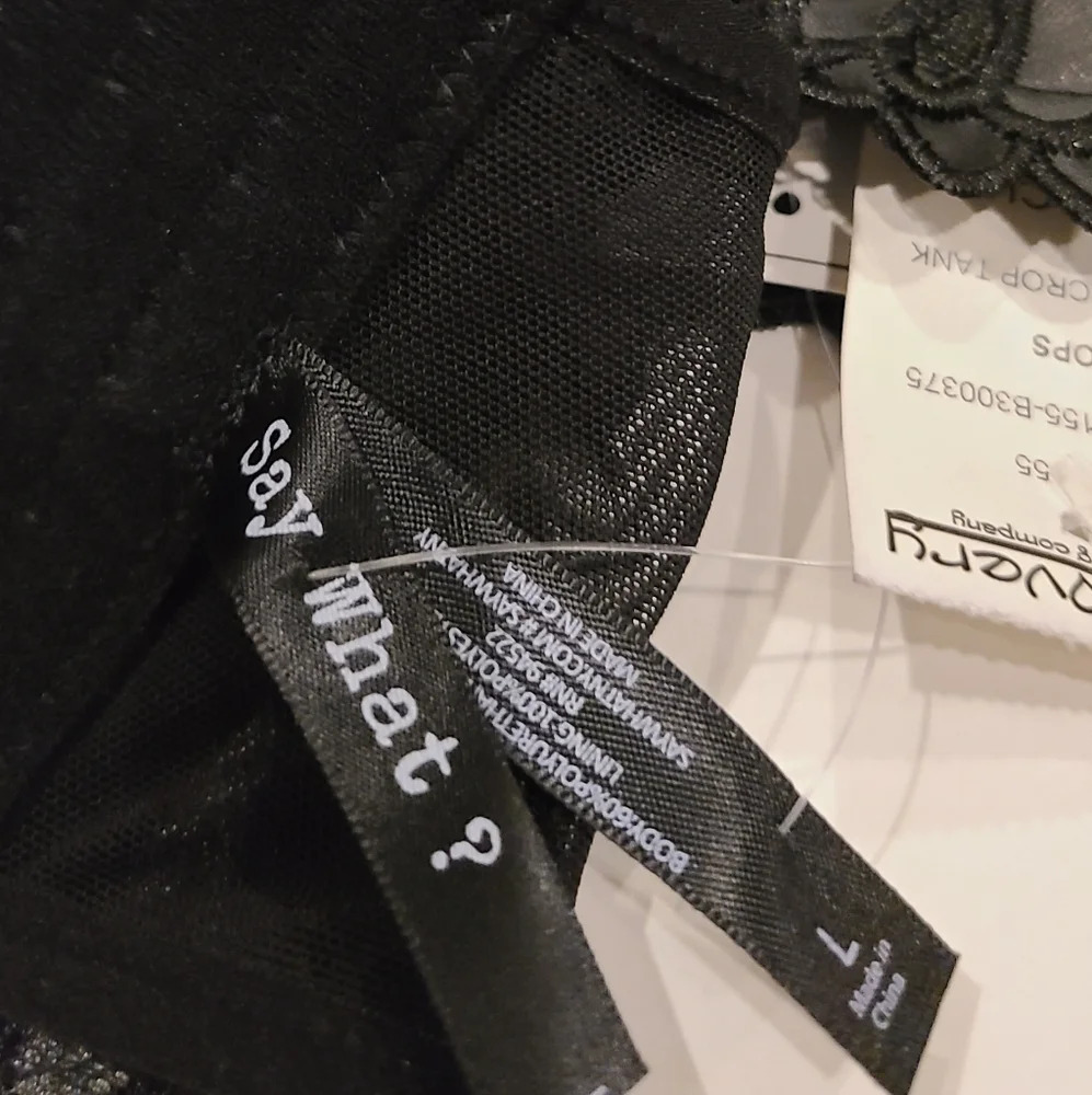 Nwt "Say what" junior Bralette Sz.L black - Picture 13 of 15